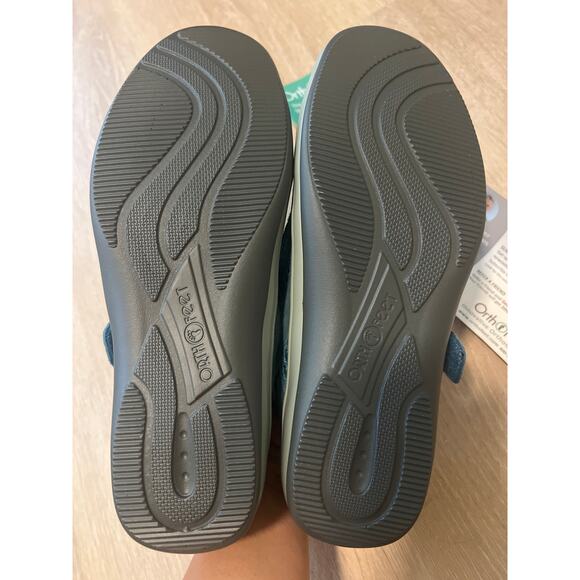 Orthofeet Womens Sanibel 898 Teal Blue Suede Mary Jane Comfort Shoe Size 11 - Picture 4 of 6